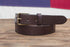 1.25" Dark Brown Full Grain Leather Belt English Point Tip Roller Buckle